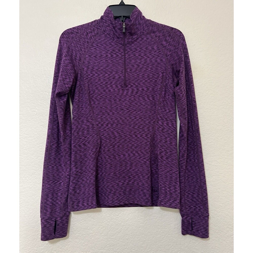 REI Marled Purple 1/4 Zip Pullover Top Hiking Outdoor Activewear Women's Size XS